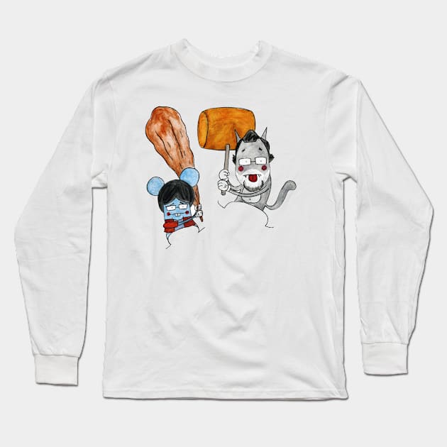 Cat and mouse Long Sleeve T-Shirt by Andrewstg
